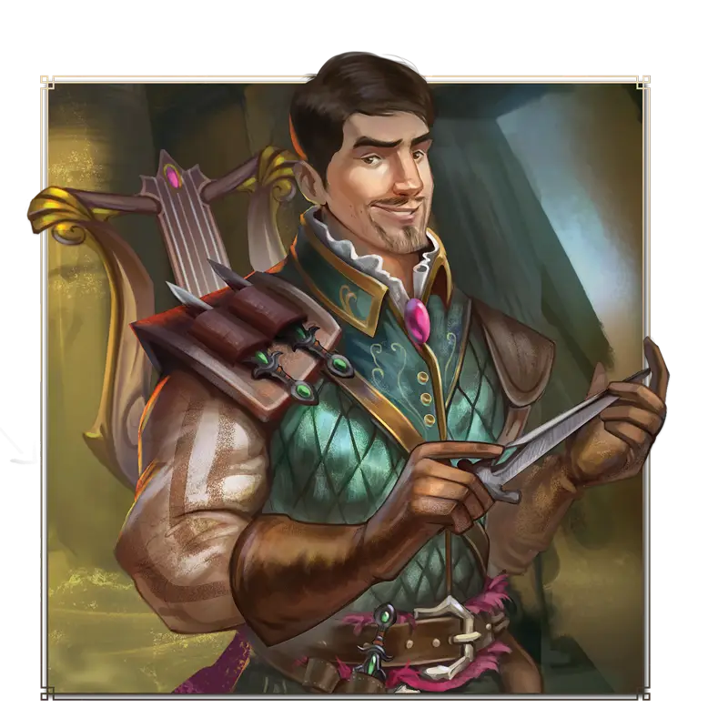 Hero: Kellam (Path of Nature) Class: Bard Race: Human