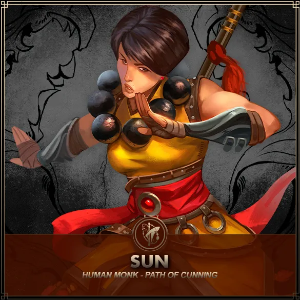 Hero: Sun (Path of Cunning) Class: Monk Race: Human