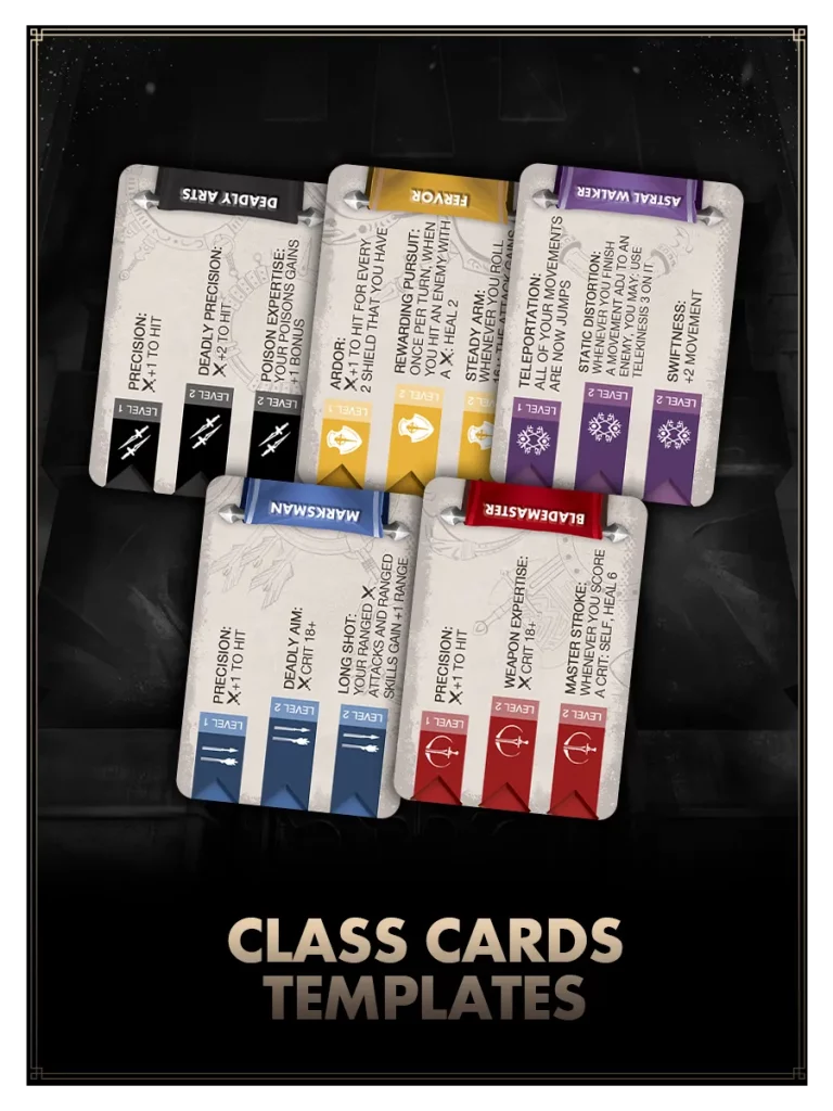 Class Cards Templates of Chronicles of Drunagor: Age of Darkness
