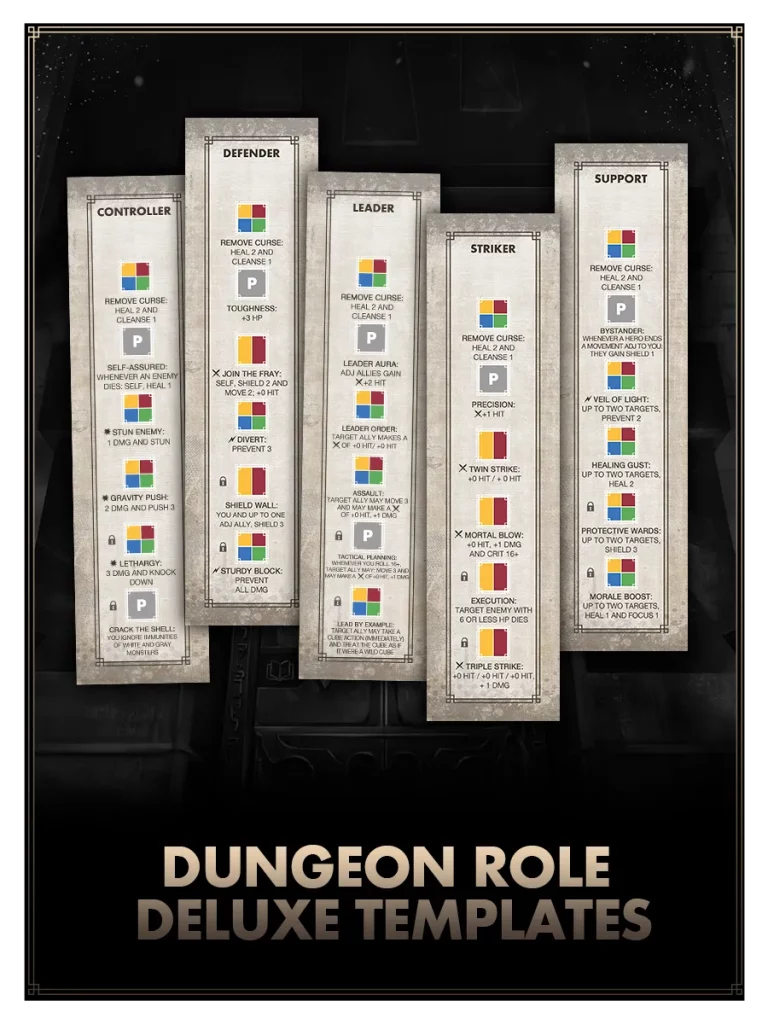 Dungeon Role Deluxe Templates of Chronicles of Drunagor: Age of Darkness