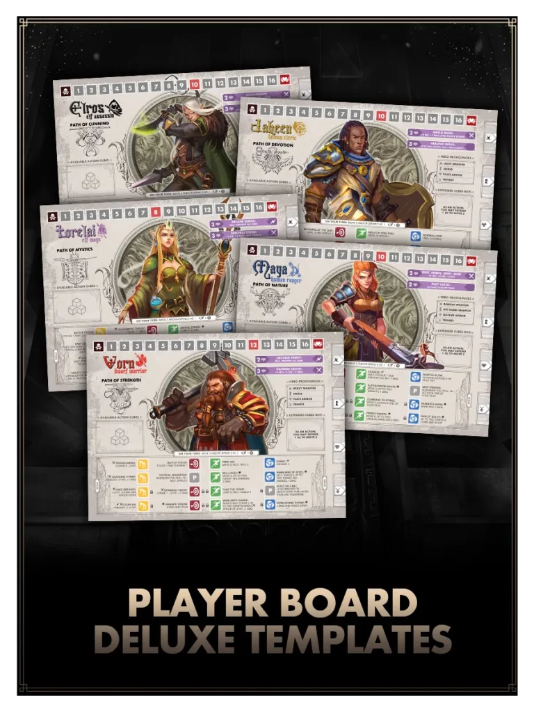 Player Board Deluxe Templates of Chronicles of Drunagor: Age of Darkness